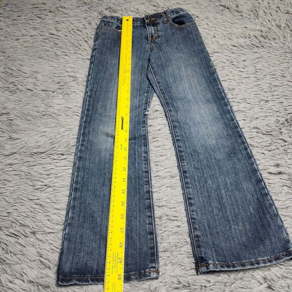 The Childrens Place Girls Blue Jeans Size 8 Bootcut Stretch Adj Waist 22X23 Kids - Picture 9 of 12